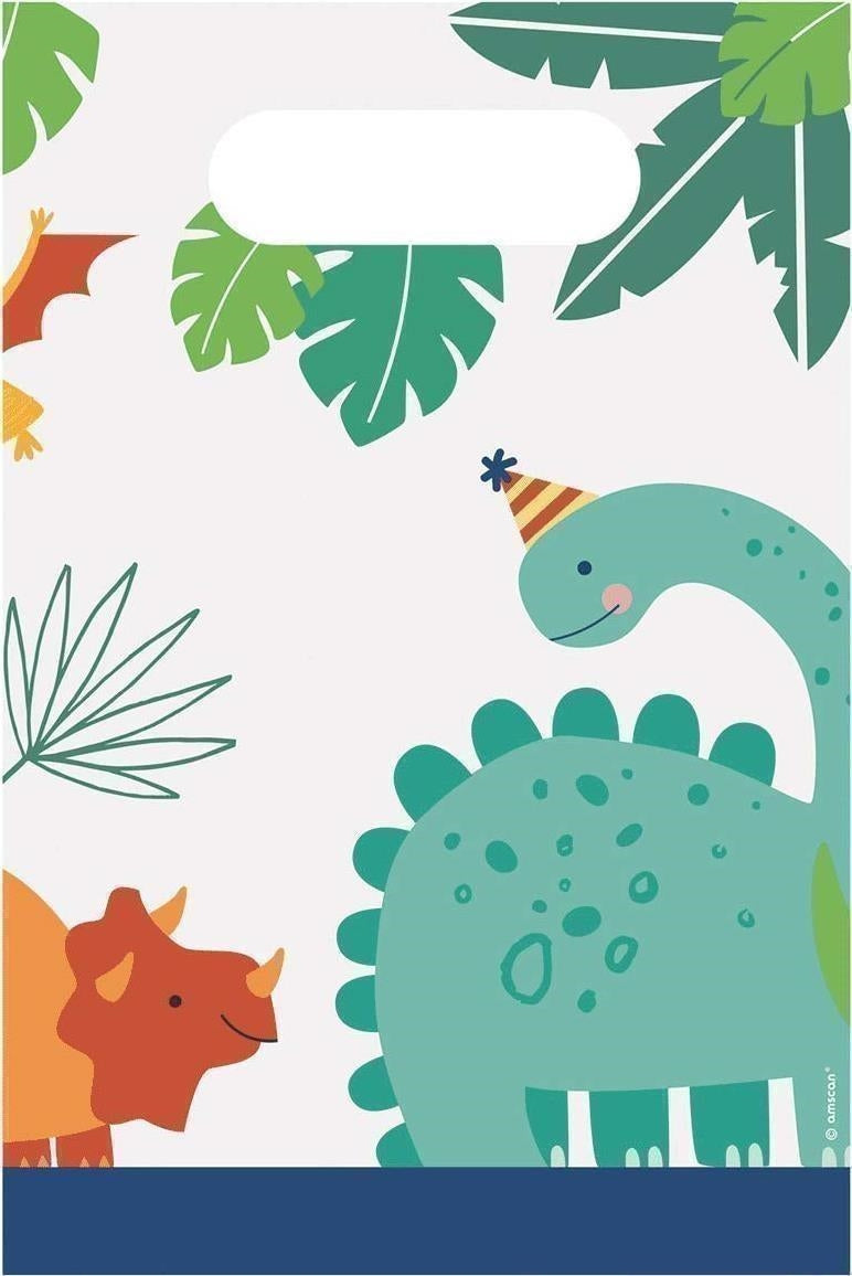 Amscan: 8 Paper Bags Dino-Mite