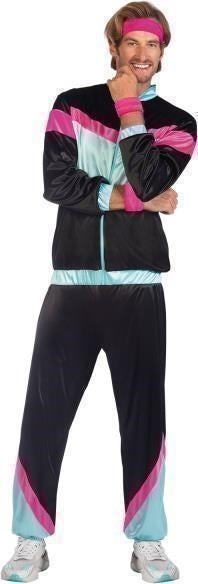 Amscan: Adult Costume 80S Shell Suit Black Size-Standard