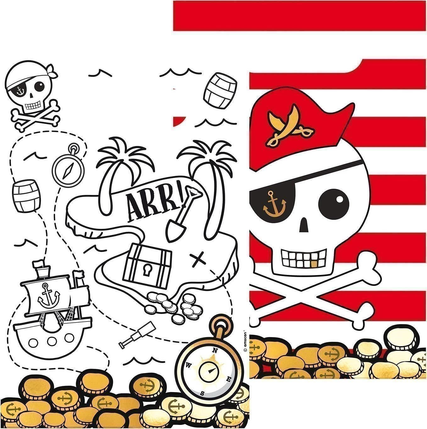 Amscan: 8 Paper Bags Pirates Map