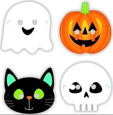 Amscan: 8 Masks Halloween Friends Paper 16 X 23 Cm H
