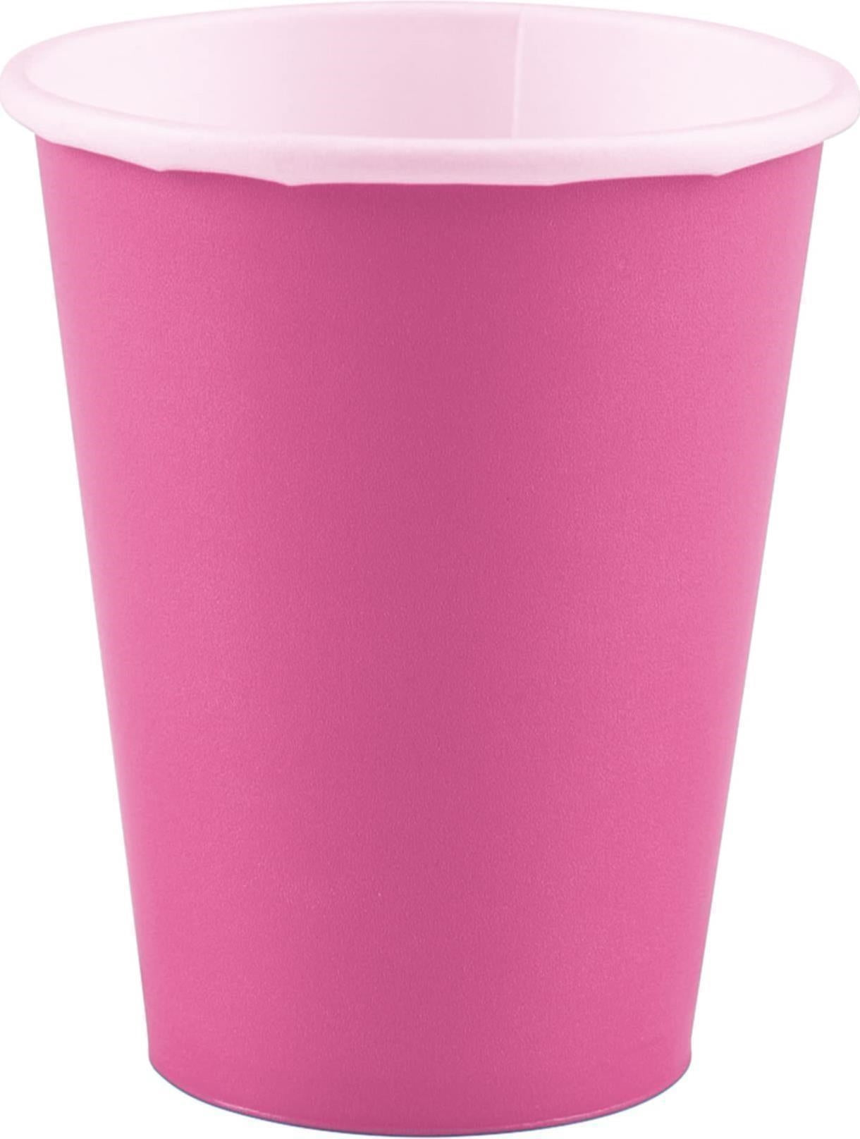 Amscan: 8 Cups Bright Pink Paper 250 M Sup