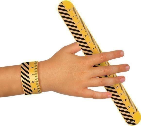 Amscan: 8 Slap Bracelets Construction Part, 24 Cm