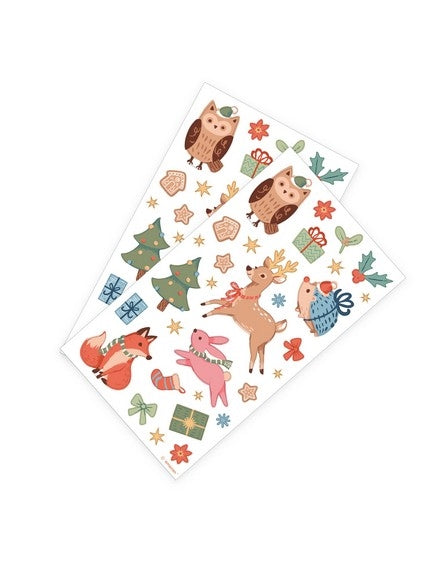 Amscan: 4 Winter Woodland Sticker Sheets 4 X 17,5 Cm X N