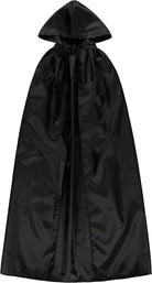 Costume Accessory Nylon Black Hooded Cape One S H