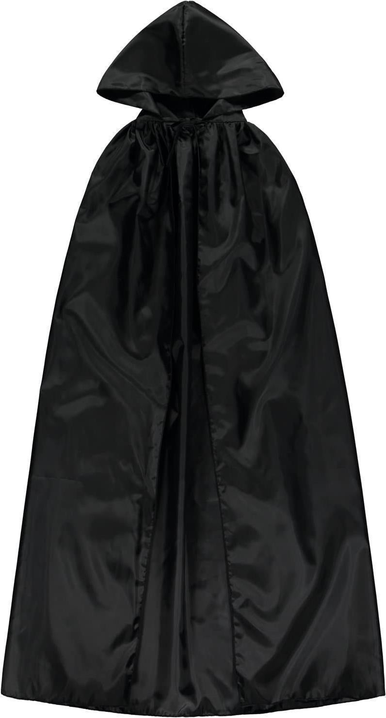 Costume Accessory Nylon Black Hooded Cape One S H
