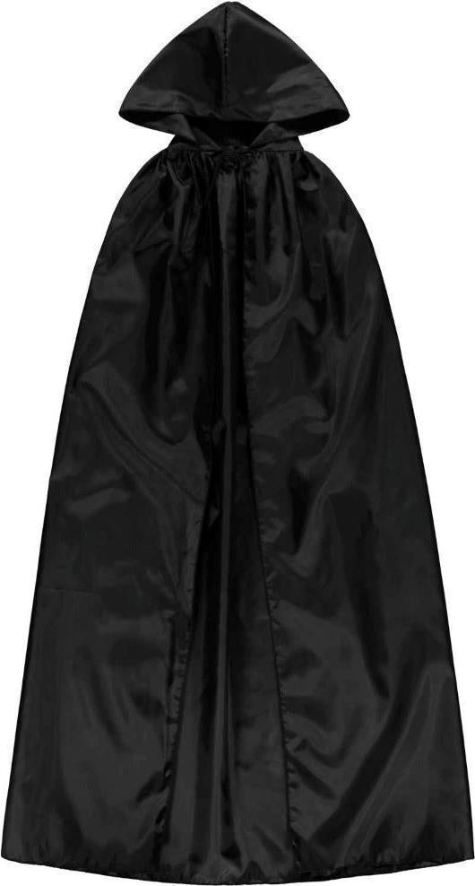 Costume Accessory Nylon Black Hooded Cape - Chi H