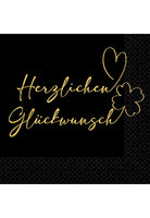 16 Napkins 'Herzlichen Gluckwunsch' 33Cm X 33Cm