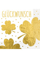 16 Napkins 'Gluckwunsch' 33Cm X 33Cm