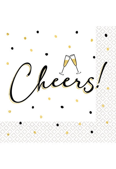 16 Napkins 'Cheers' 33Cm X 33Cm