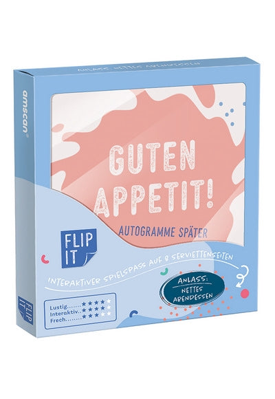 12 Flip Napkins 'Nettes Abendessen' 33X33cm, Do