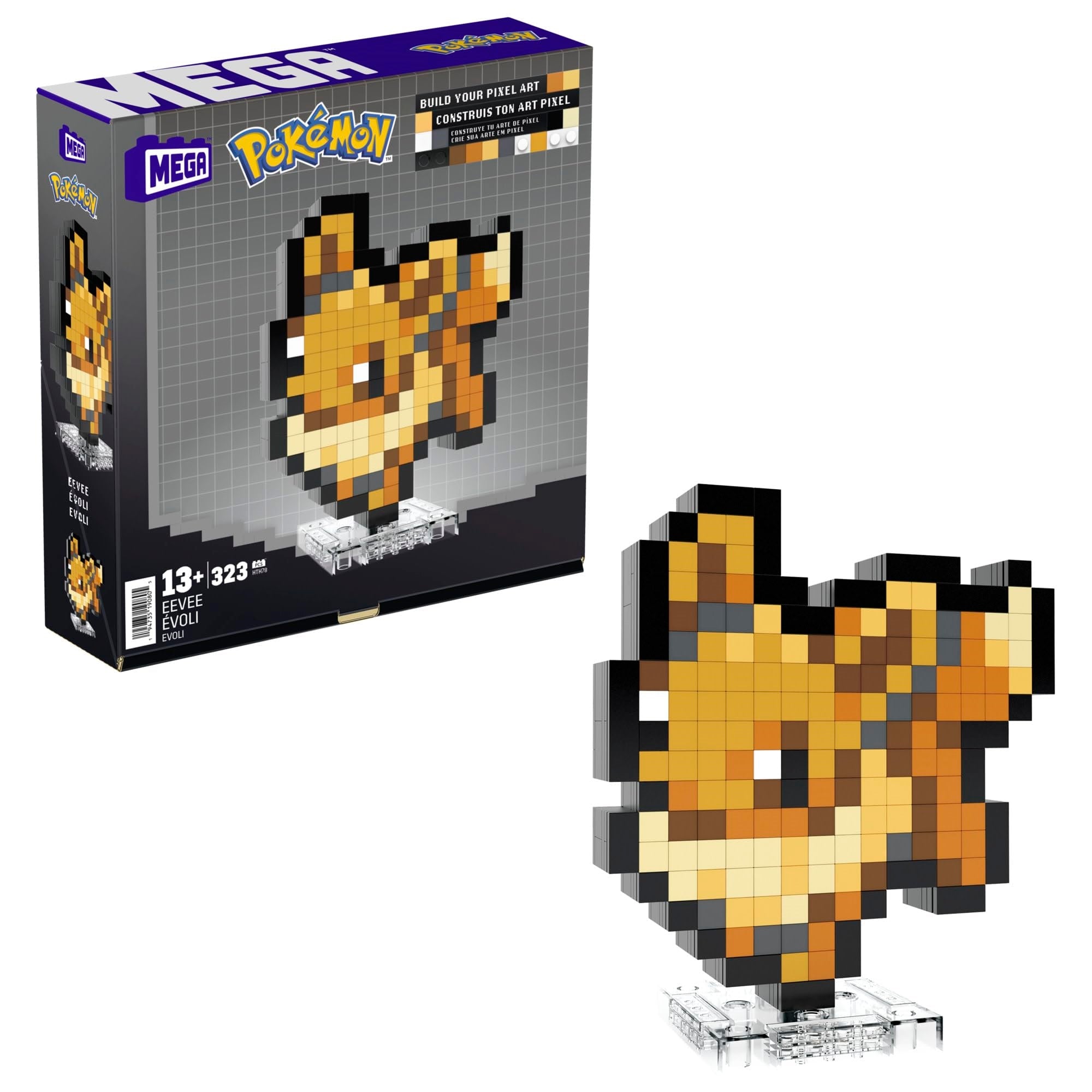 Pokemon: Mattel - Mega - Pixel Art Evee