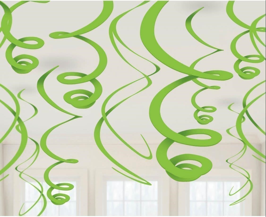 Amscan: Spirali In Plastica Verdi 55,8 Cm