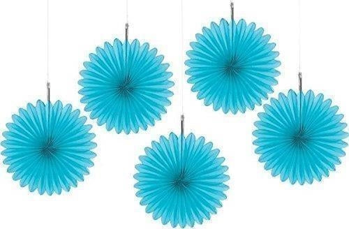 Amscan: Decorazione A Ventaglio Da Appendere 15,2 Cm Celesti