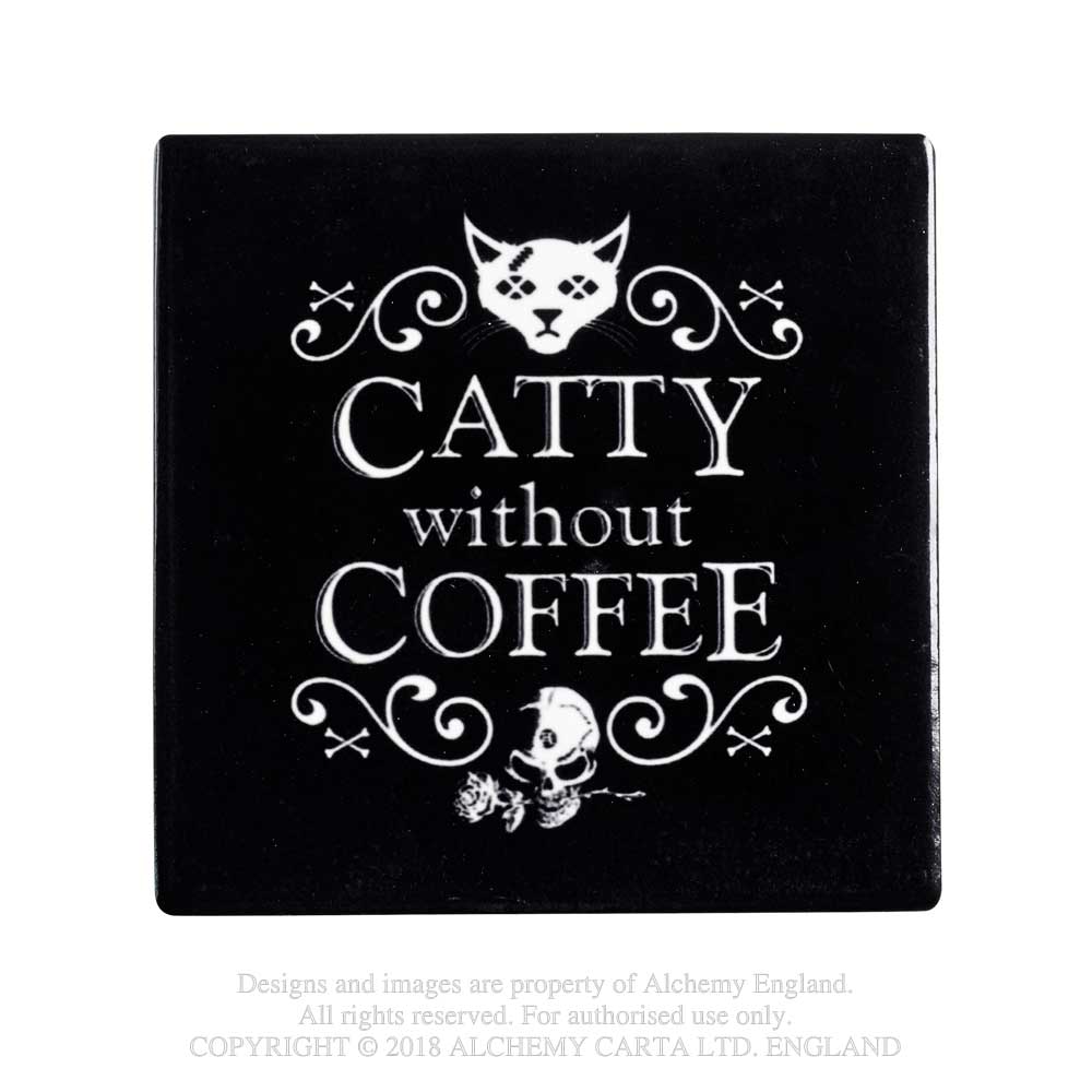 Alchemy: Catty Without Coffee (Sottobicchiere In Ceramica)