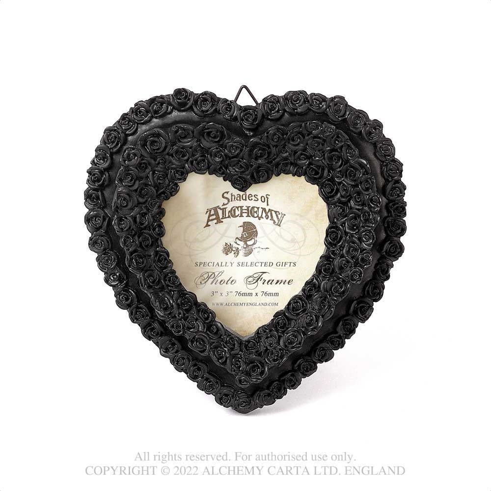 Shades: Small Black Rose Heart Photo Frame