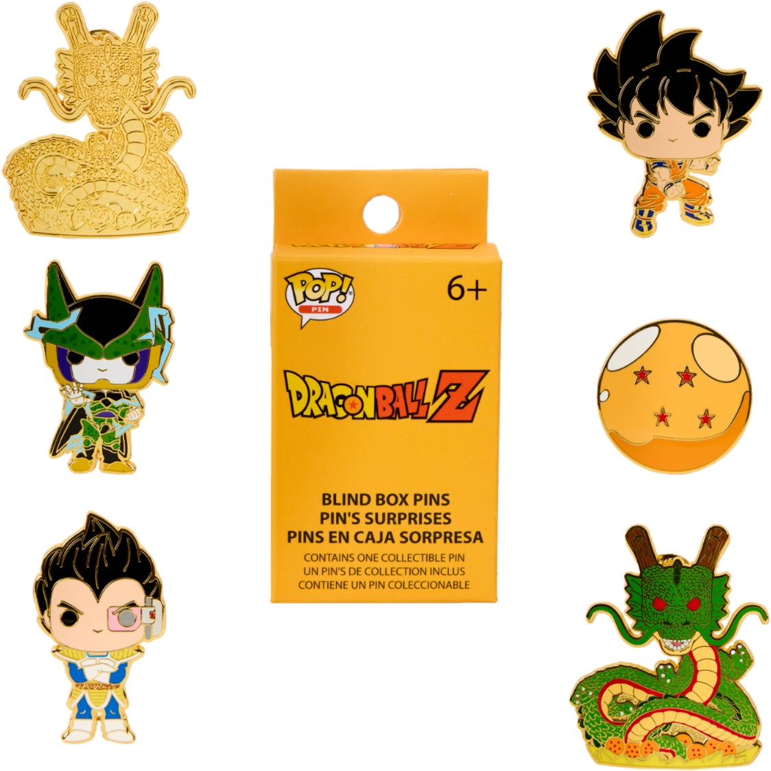 Dragon Ball Z: Funko Pop! - 6 Pcs Blind Pin Set