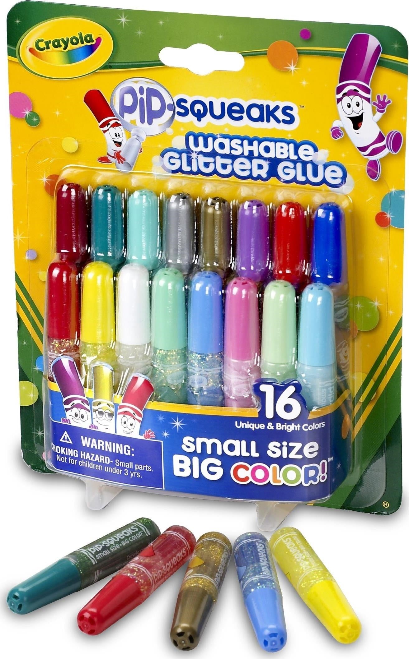 Crayola: 16 Mini Colle Glitter Lavabili
