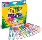 Crayola: Lavabilissimi - 12 Pennarelli Punta Maxi Colori Tropicali Ultra Lavabili