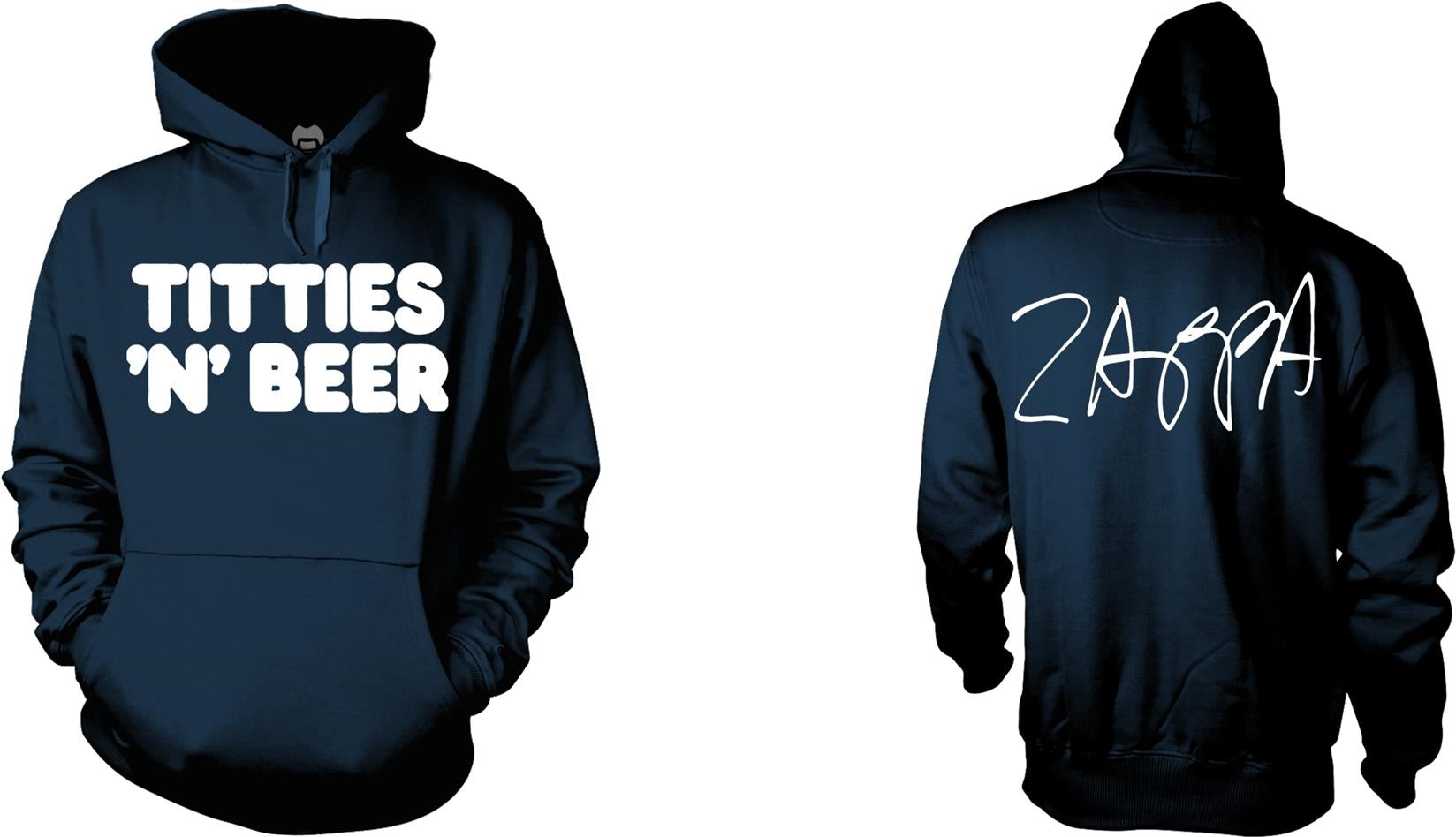 Frank Zappa: Titties 'N' Beer (Felpa Con Cappuccio Unisex Tg. M)