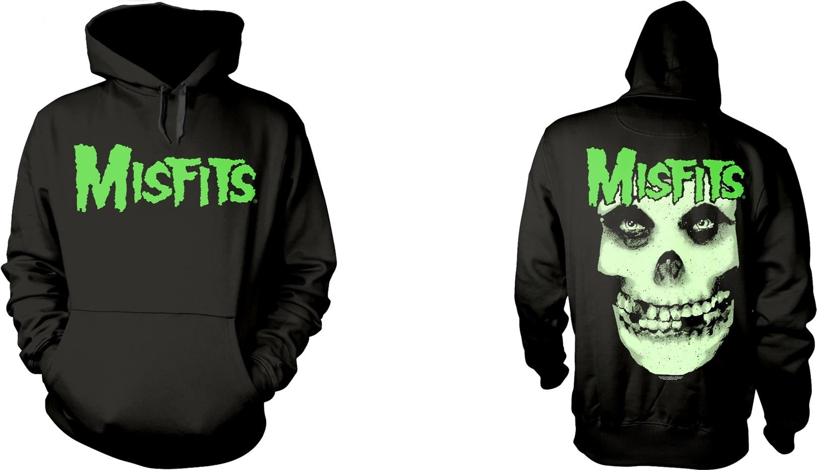 Misfits (The): Glow Jurek Skull (Felpa Con Cappuccio Unisex Tg. S)