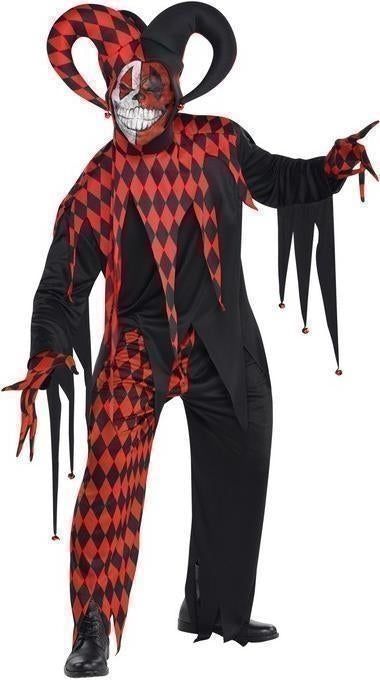 Amscan: Krazed Jester Adult Costume, Black