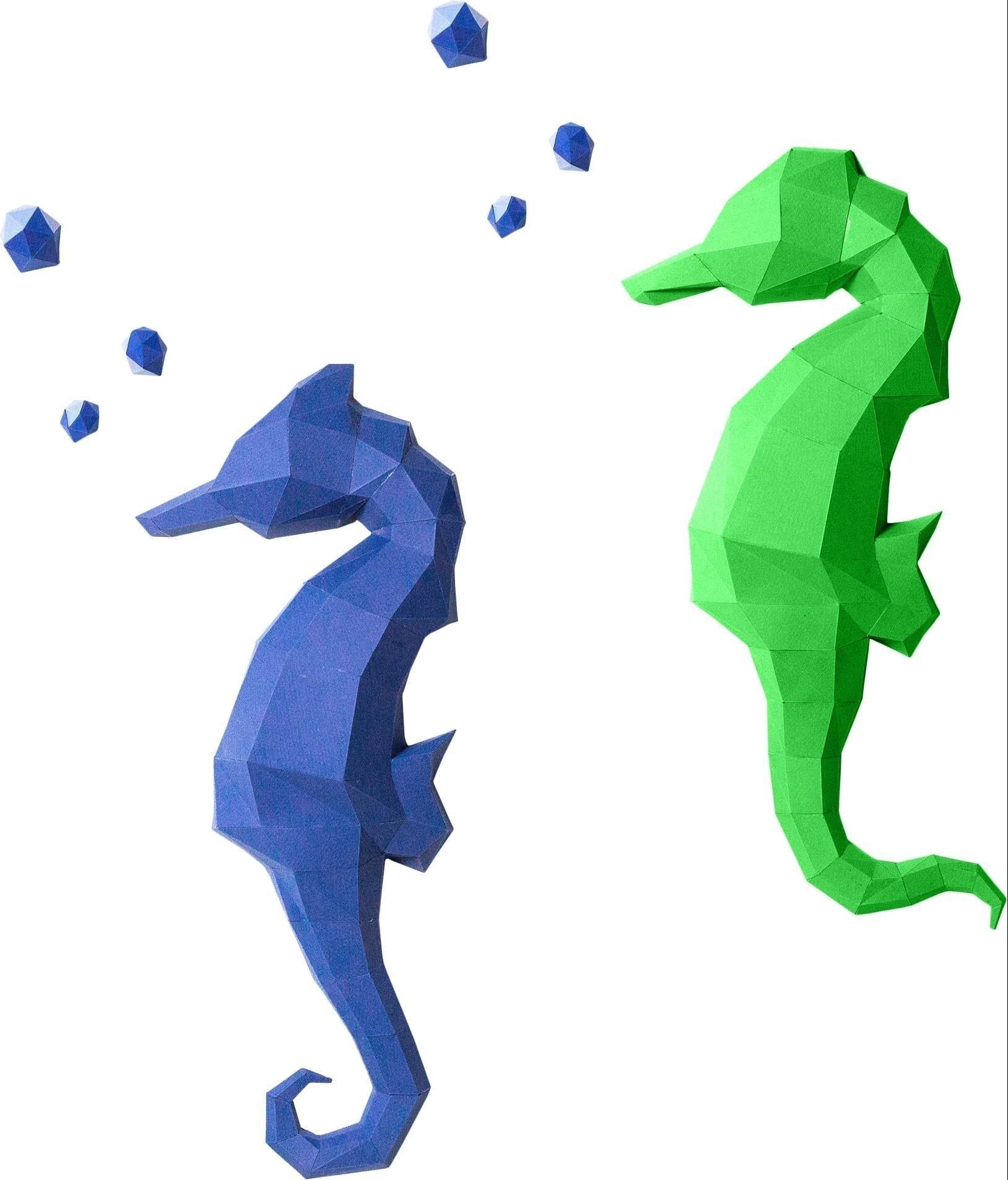 Papercraft World: Seahorses (Model Design - 3D)