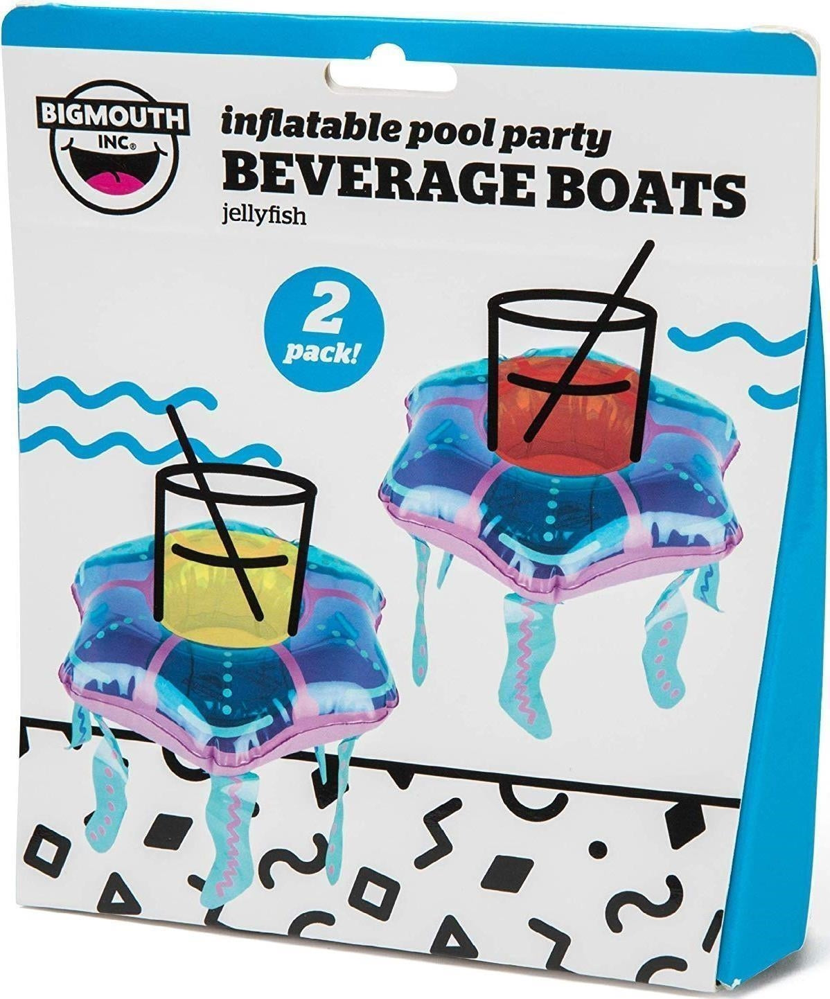 Big Mouth: Jellyfish Pack Beverage Boat 2 Pz (Porta Bicchiere Gonfiabile)