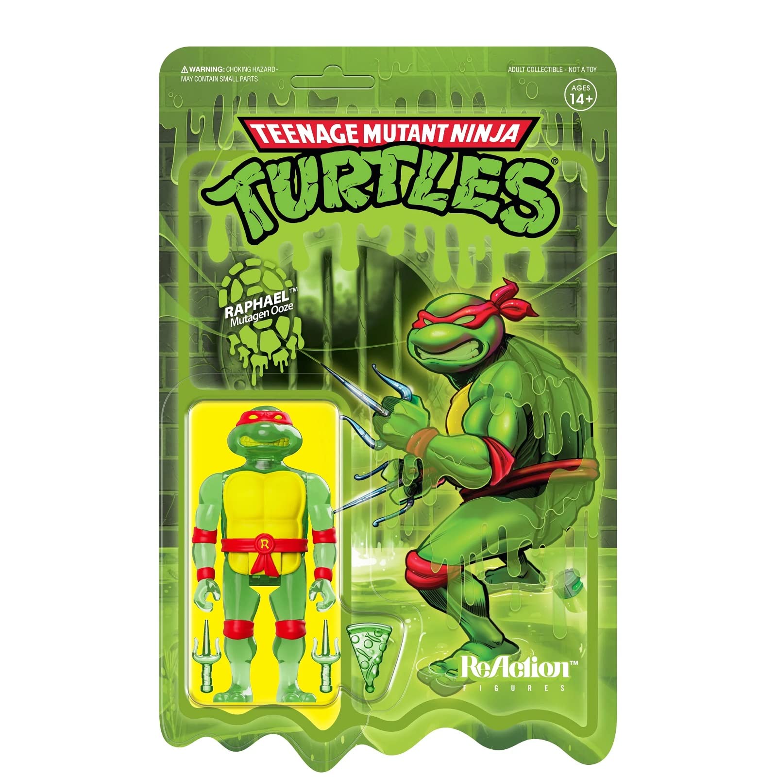 Teenage Mutant Ninja Turtles: Super7 - Reaction Figure - Raphael (Mutagen Ooze)