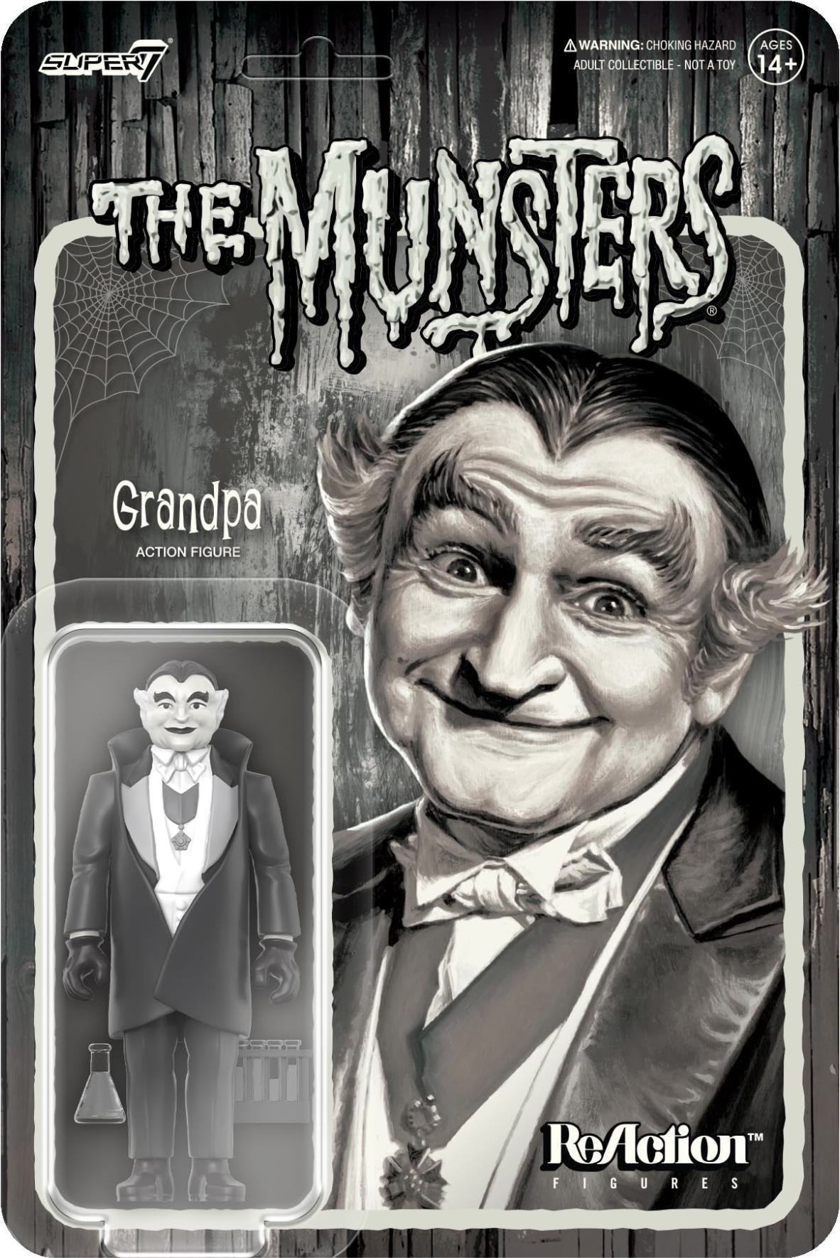 Munsters: Super7 - Reaction Figure Wave 2 - Grandpa (Grayscale)