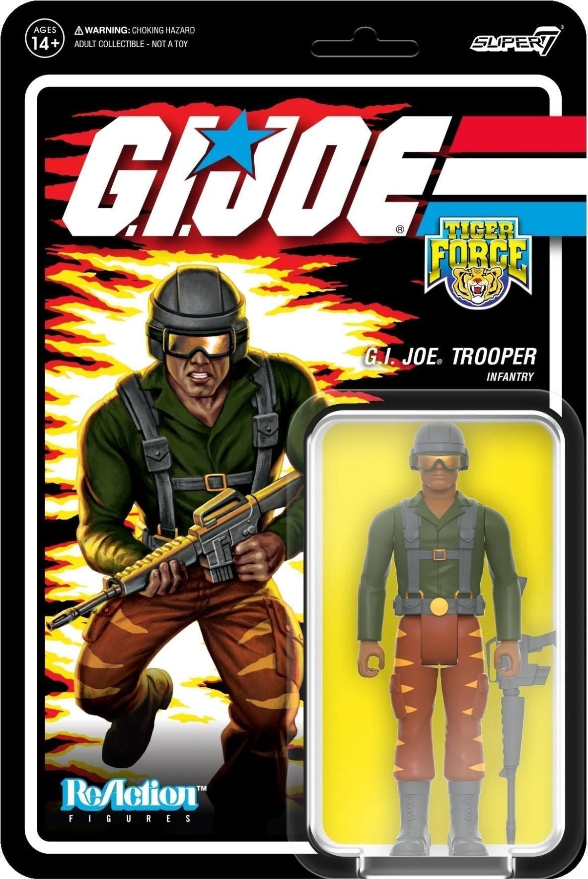 G.I. Joe: Super7 - Reaction Figure Wave 6 - Tiger Force Greenshirt Goggles Down (Brown)