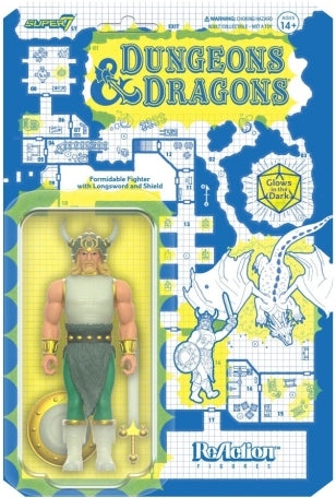 Dungeons And Dragons: Super7 - Reaction Figures Wave 04 - Red Box Fighter  (Glow)