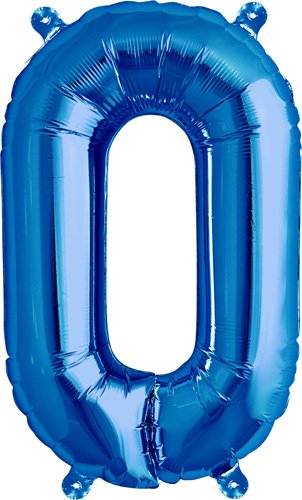 Northstar Balloons: Pallone 16/40Cm 16" Numero 0 - Blu