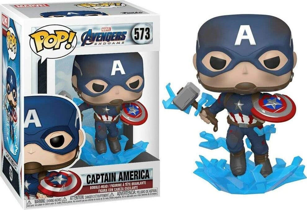 Marvel: Funko Pop! - Avengers Endgame - Captain America (Bobble-Head) (Vinyl Figure 573)