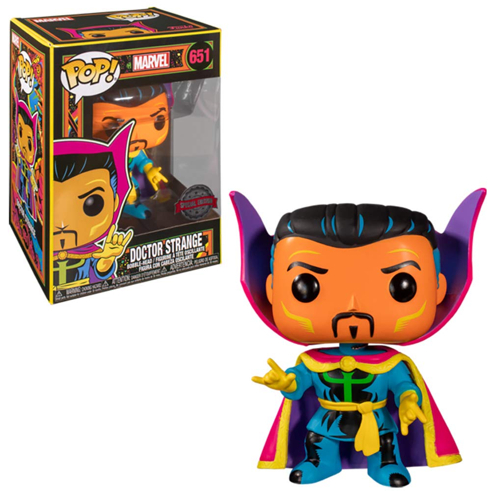 Marvel: Funko Pop! - Doctor Strange (Black Light Glow) (Bobble-Head) (Vinyl Figure 651)