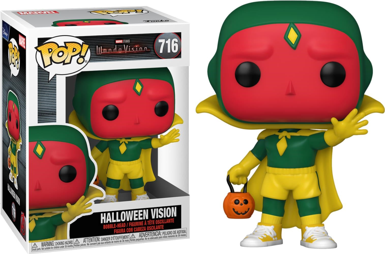 Marvel: Funko Pop! - Wandavision - Halloween Vision (Bobble-Head) (Vinyl Figure 716)