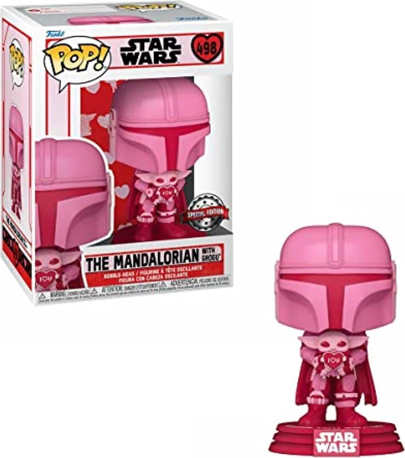 Star Wars: Funko Pop! - Valentines S2 - The Mandalorian With Grogu (Vinyl Figure 498)