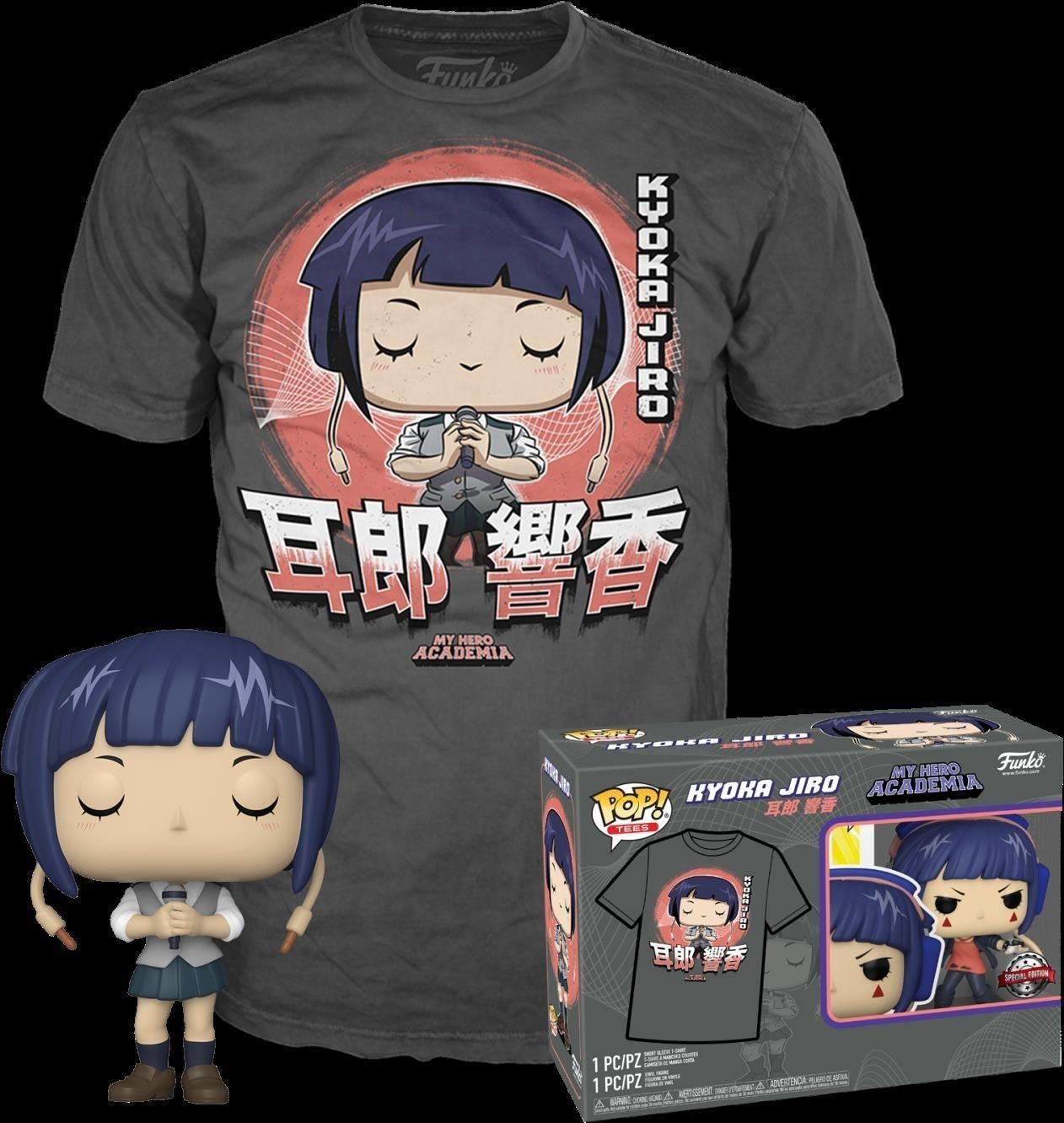 My Hero Academia: Funko Pop! Mini Pop! & Tee - Jirou With Mic (Tg. S)