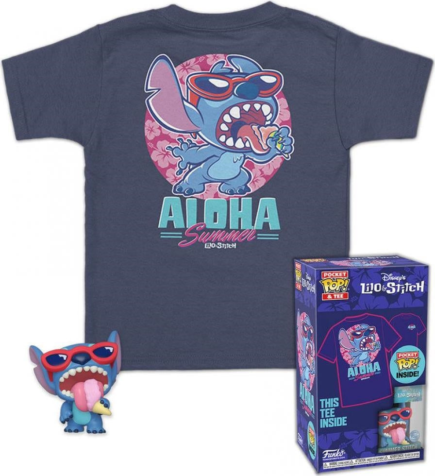 Disney: Funko Pop! Mini Pop! & Tee - Summer Stitch (T-Shirt Bambino Tg. XL)