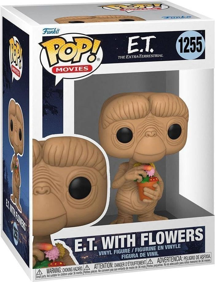 E.T. The Extra-Terrestrial: Funko Pop! Movies - 40th - E.T. W/ Flowers (Vinyl Figure 1255)