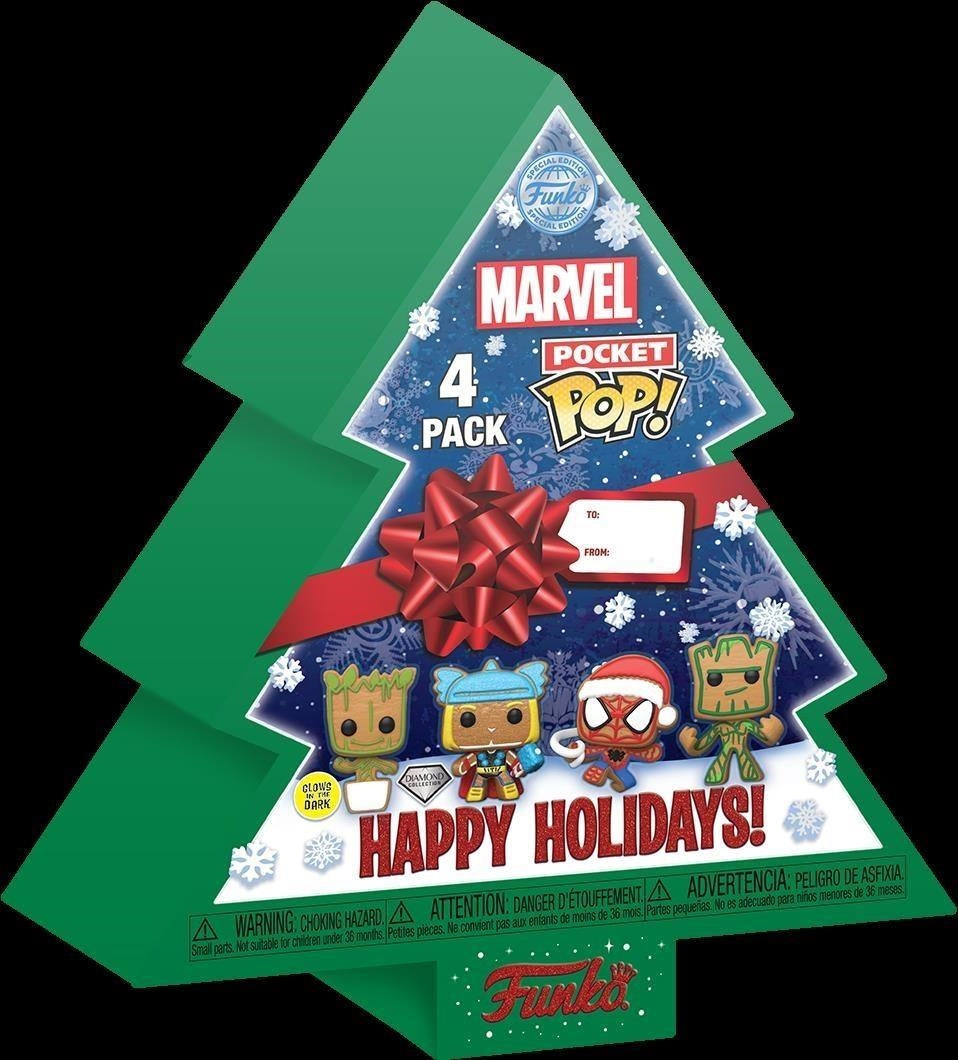 Marvel: Funko Pop! Pocket - Marvel Tree Holiday Box (4 Pieces)