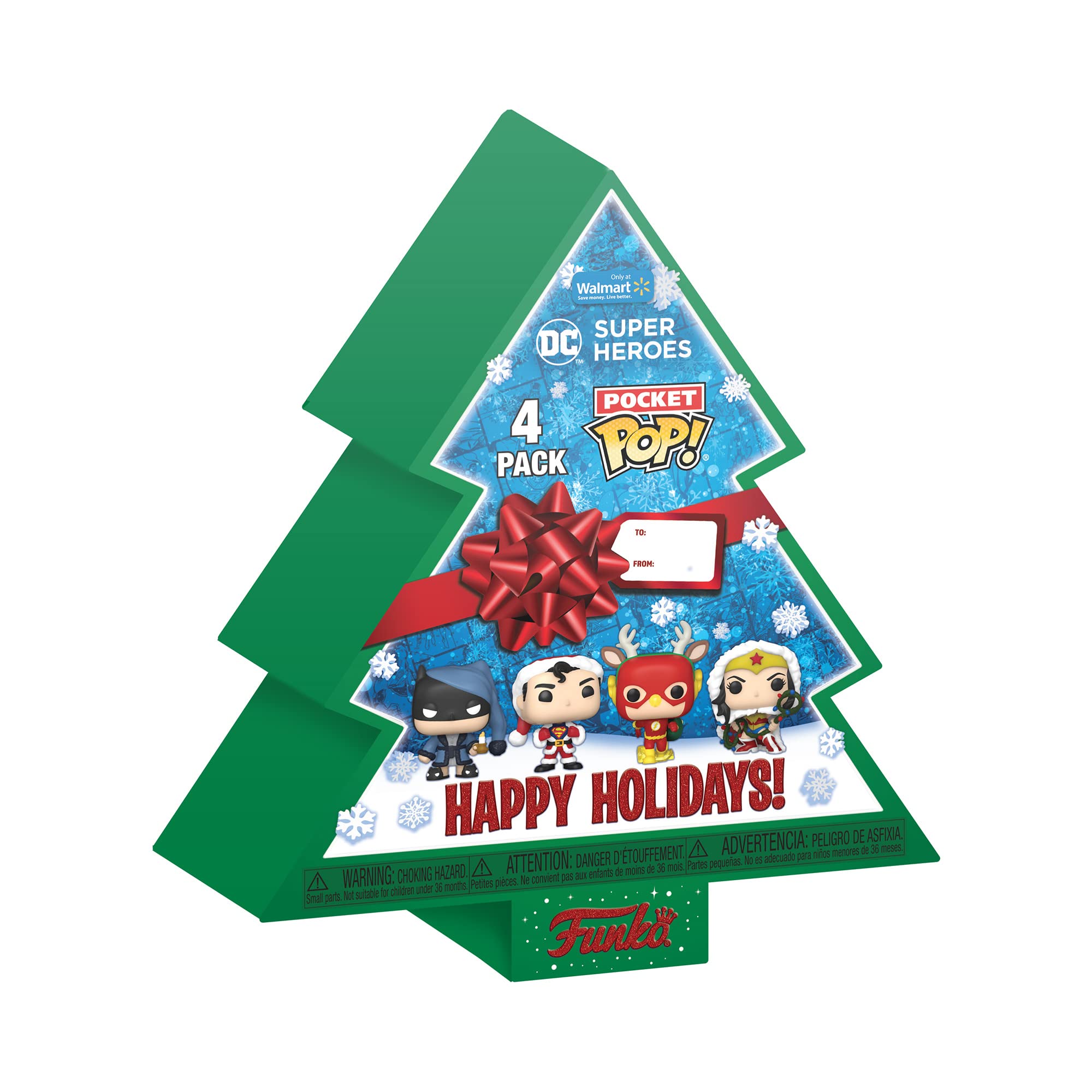 Dc Comics: Funko Pop! Pocket Pop! - Holiday-Tree Holiday Box 4Pc