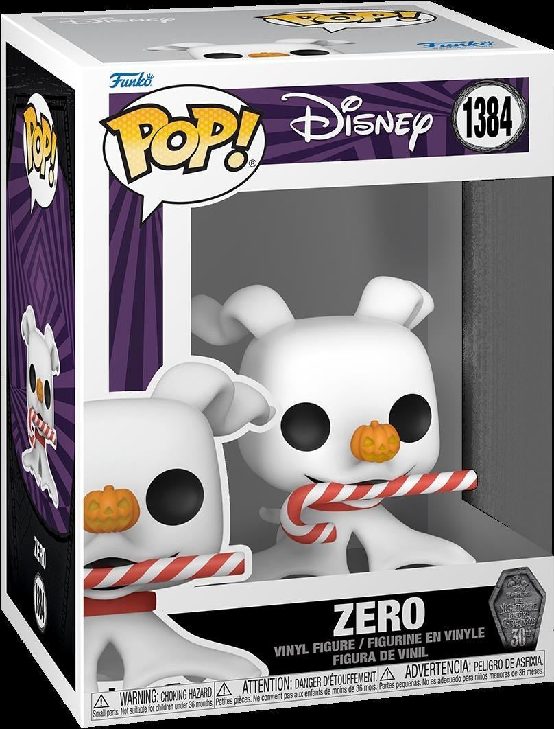 Disney: Funko Pop! - The Nightmare Before Christmas - 30th Anniversary - Zero With Candy Cane (Vinyl Figure 1384)