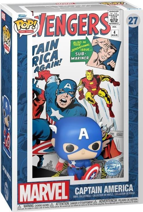 Marvel: Funko Pop! Comic Cover - Captain America (Vinyl Figure 27)