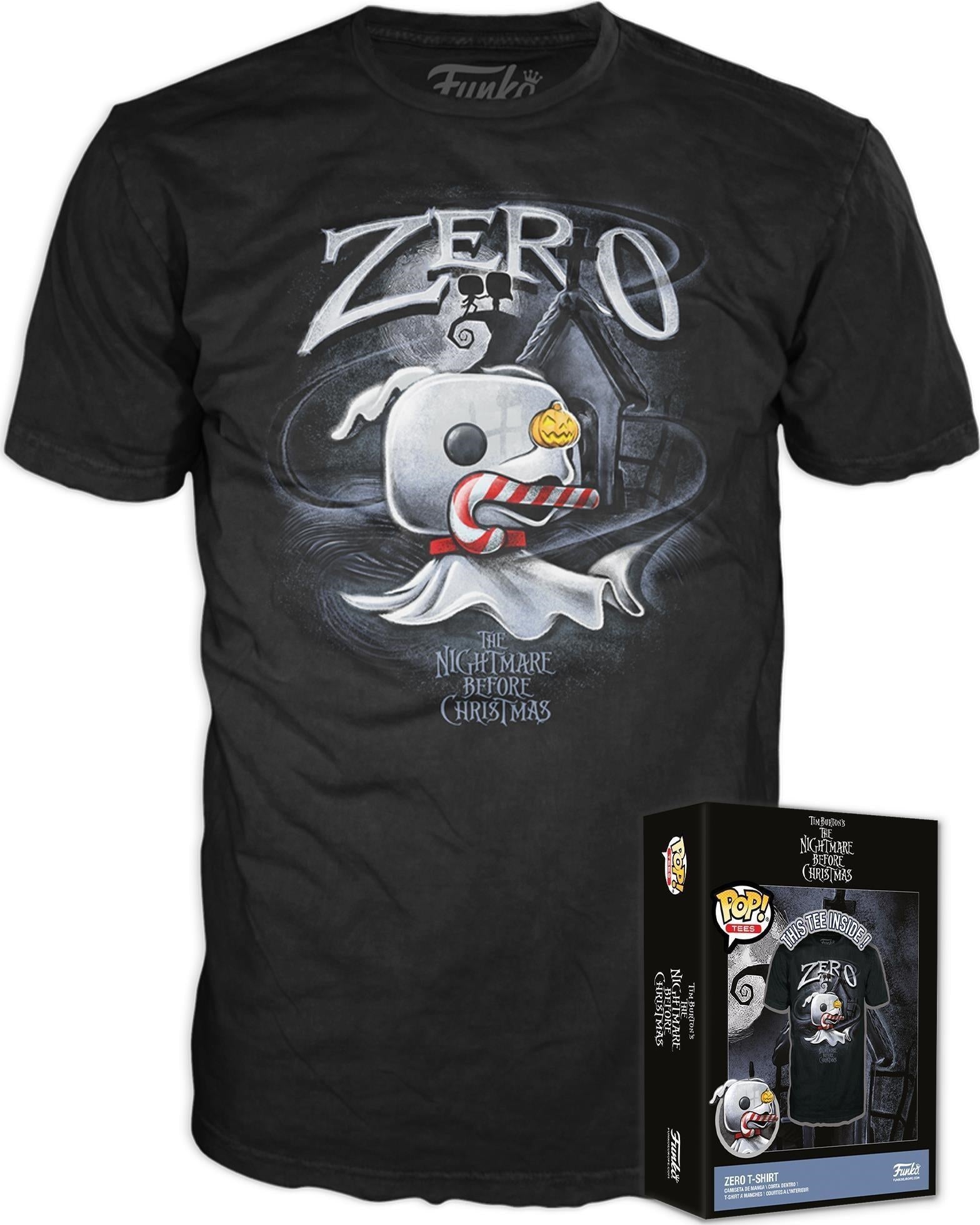 Disney: Funko Boxed Tee - The Nightmare Before Christmas - Zero w/Cane Tg. S