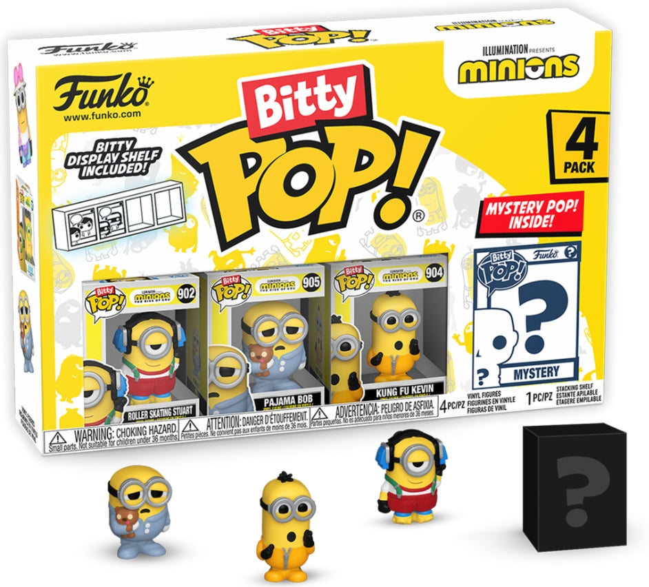 Minions: Funko Pop! Bitty POP 4 Packs - Roller Skating Stuart