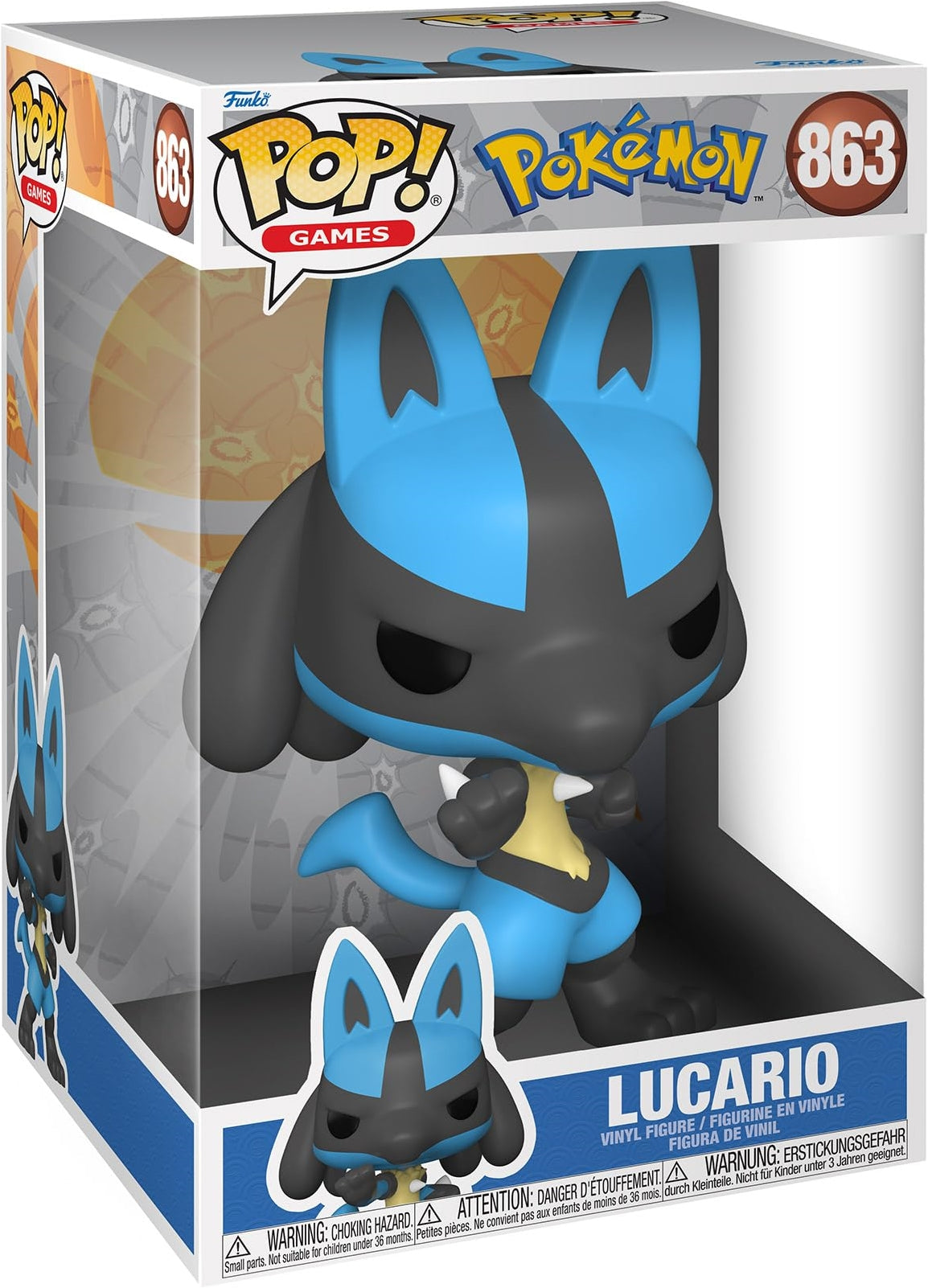 Pokemon: Funko Pop! Games - Jumbo - Lucario (Vinyl Figure 863)