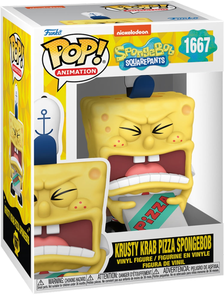 Spongebob: Funko Pop! Animation - 25Th Anniversary - Spongebob With Pizza (Vinyl Figure 1667)