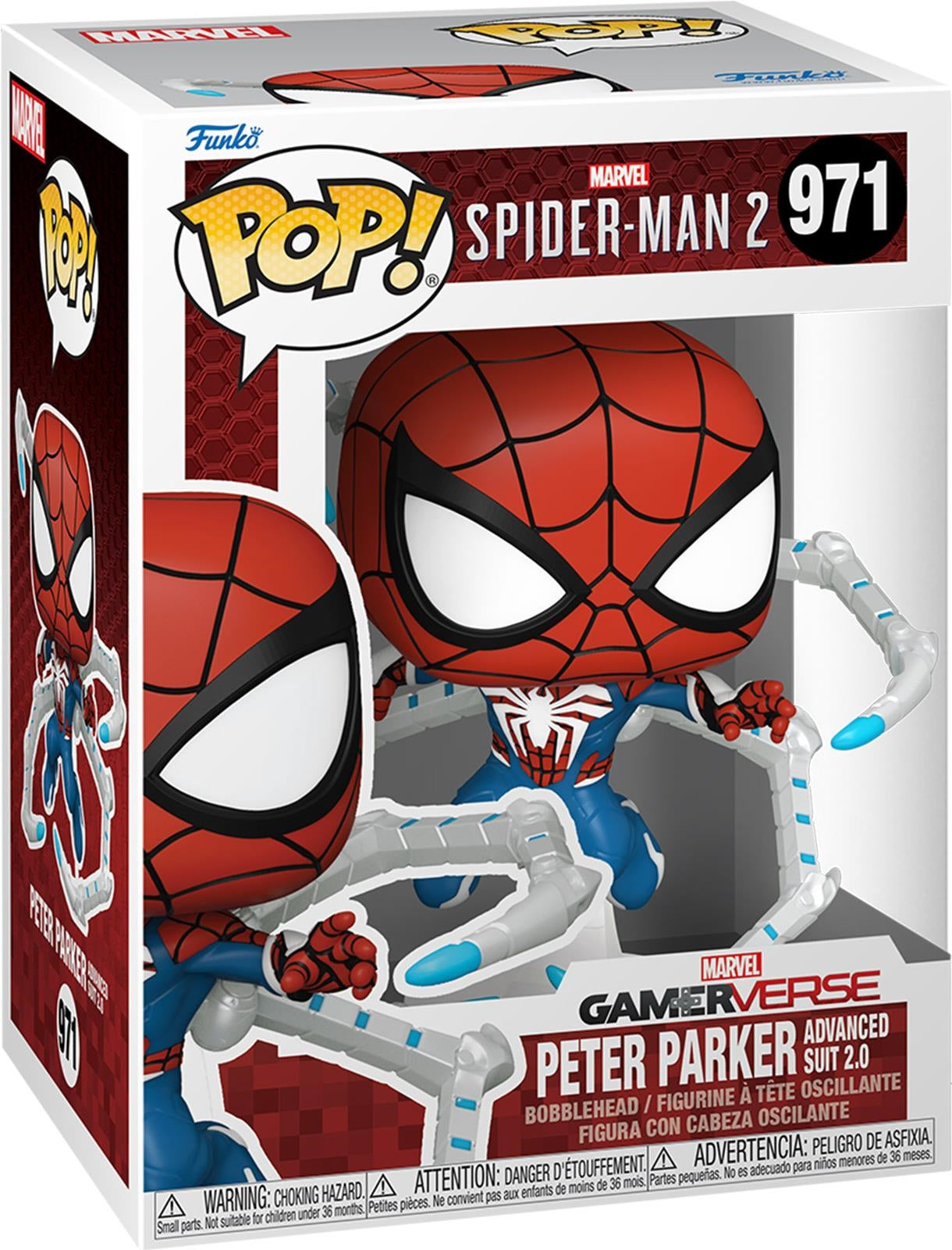 Marvel: Funko Pop! - Spider-Man 2 - Peter Parker Advenced Suit 2.0 (Vinyl Figure 971)