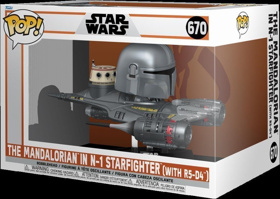 Star Wars: Funko Pop! Ride Super Deluxe - The Mandalorian S9 - The Mandalorian & N-1 Starfighter (Vinyl Figure 670)