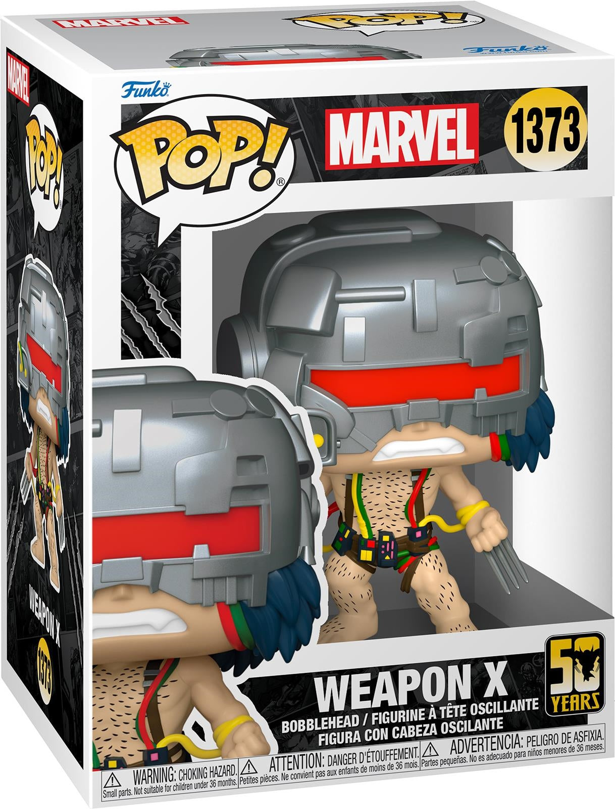 Marvel: Funko Pop! - Wolverine 50Th Anniversary - Weapon X (Vinyl Figure 1373)